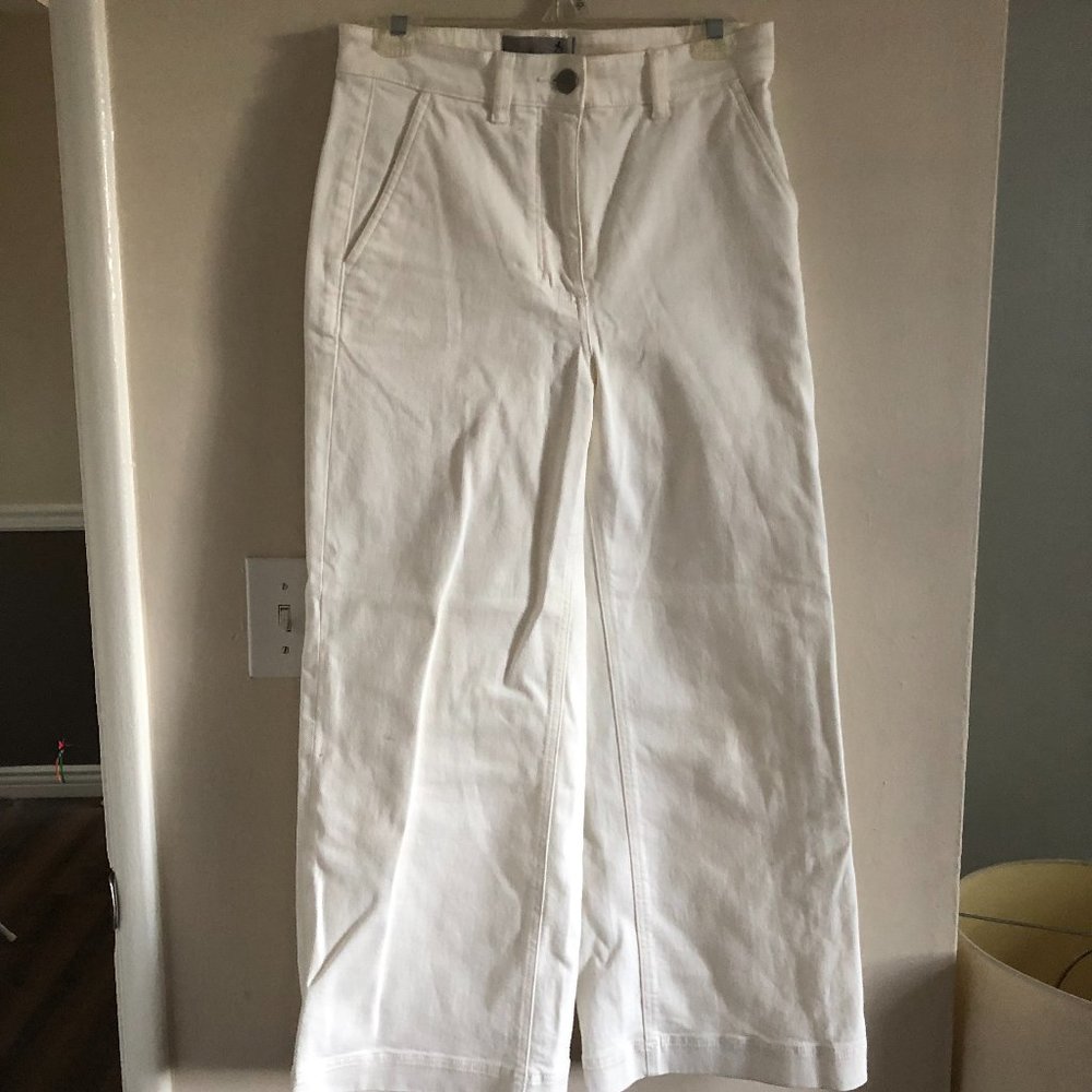 Everlane White Wide Leg Crop